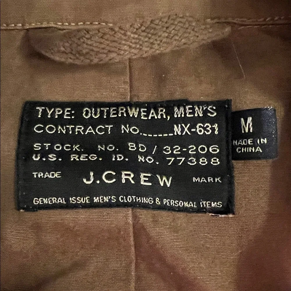J. Crew Men's Field Jacket — Dark Tan — Medium - Picture 2 of 9